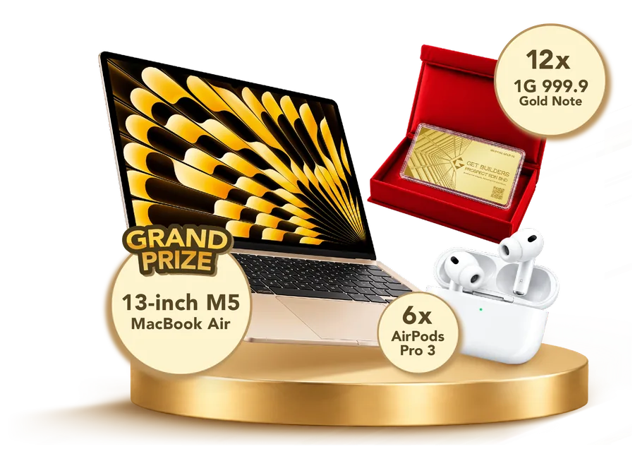 Visit & Win prizes: MacBook Air, AirPods and 1g gold